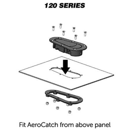 AeroCatch Universal Performance Panel Fastener Carbon Look - Above Panel Locking