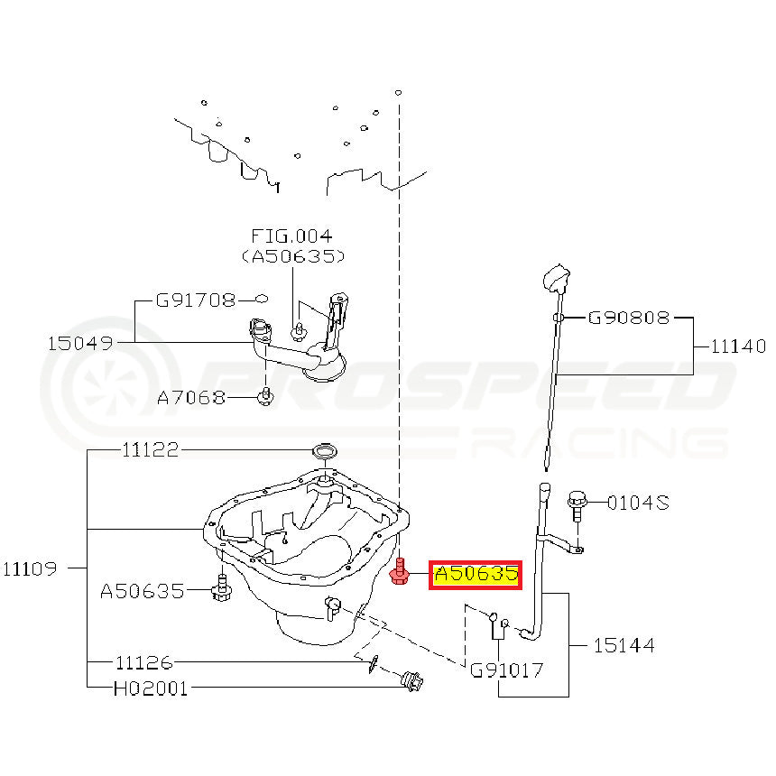 SUBARU GENUINE OEM OIL PAN BOLT KIT