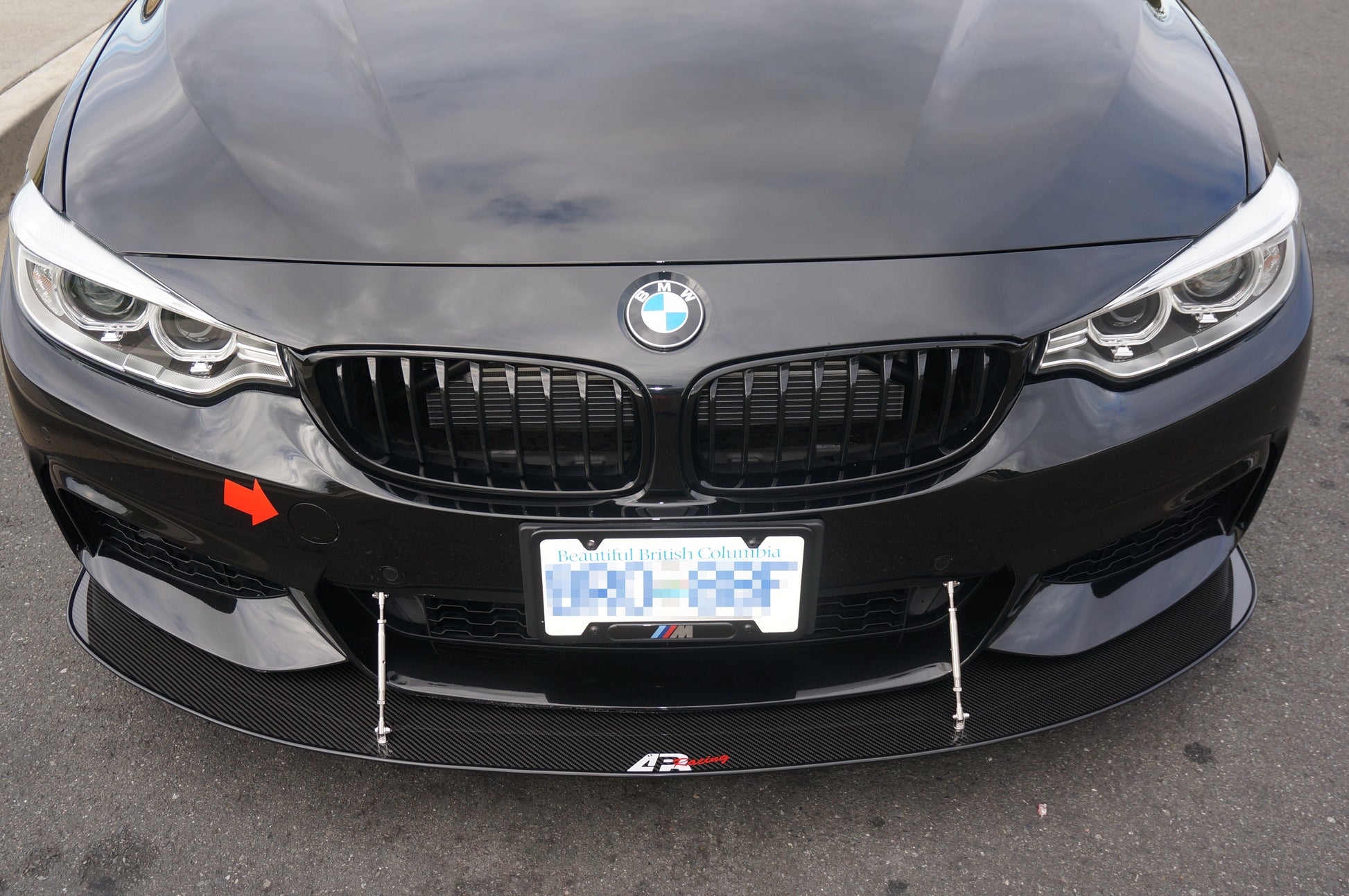 APR PERFORMANCE CARBON FIBRE FRONT WIND SPLITTER W/RODS