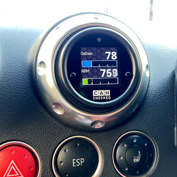 CANCHECKED MFD15 GEN2 OLED PROGRAMMABLE CANBUS GAUGE DISPLAY KIT AUDI TT 8N MK1 CC51004