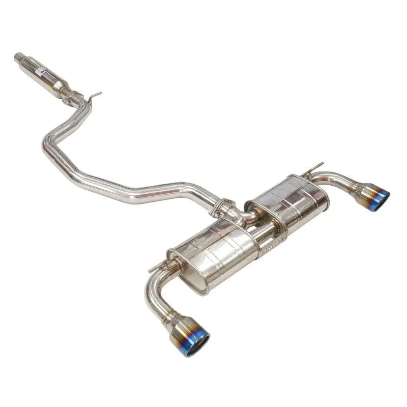 Invidia R400 Cat Back Exhaust w/Round Ti Rolled Tips - VW Golf GTI Mk7 Invidia