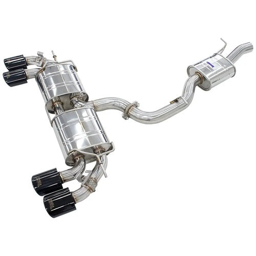 Invidia R400 "Signature Edition" Valvedolf R Mk7 Cat Back Exhaust w/Oval Black Tips - VW G Invidia