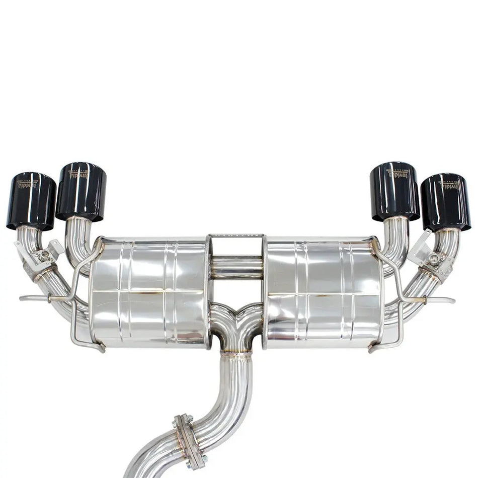 Invidia R400 "Signature Edition" Valvedolf R Mk7 Cat Back Exhaust w/Oval Black Tips - VW G Invidia