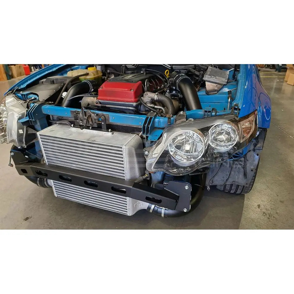 Process West 5" Stage 4 Intercooler Kit w/Raw Finish Core - Ford Falcon XR6 Turbo FG Process West