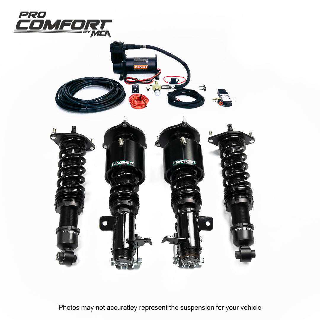 MCA Pro Comfort suspension kit with Stanceparts front air cups – Ford Mustang 2015+