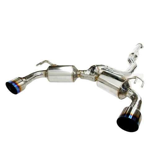 Invidia Dual N1 Cat Back Exhaust w/Ti Straight Cut Tips - Mitsubishi Evo X CZ4A Invidia