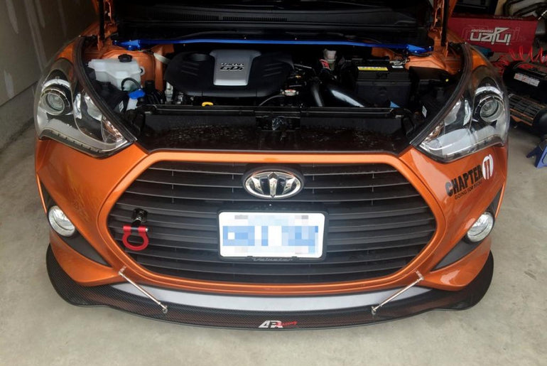 APR PERFORMANCE CARBON FIBRE FRONT WIND SPLITTER W/RODS