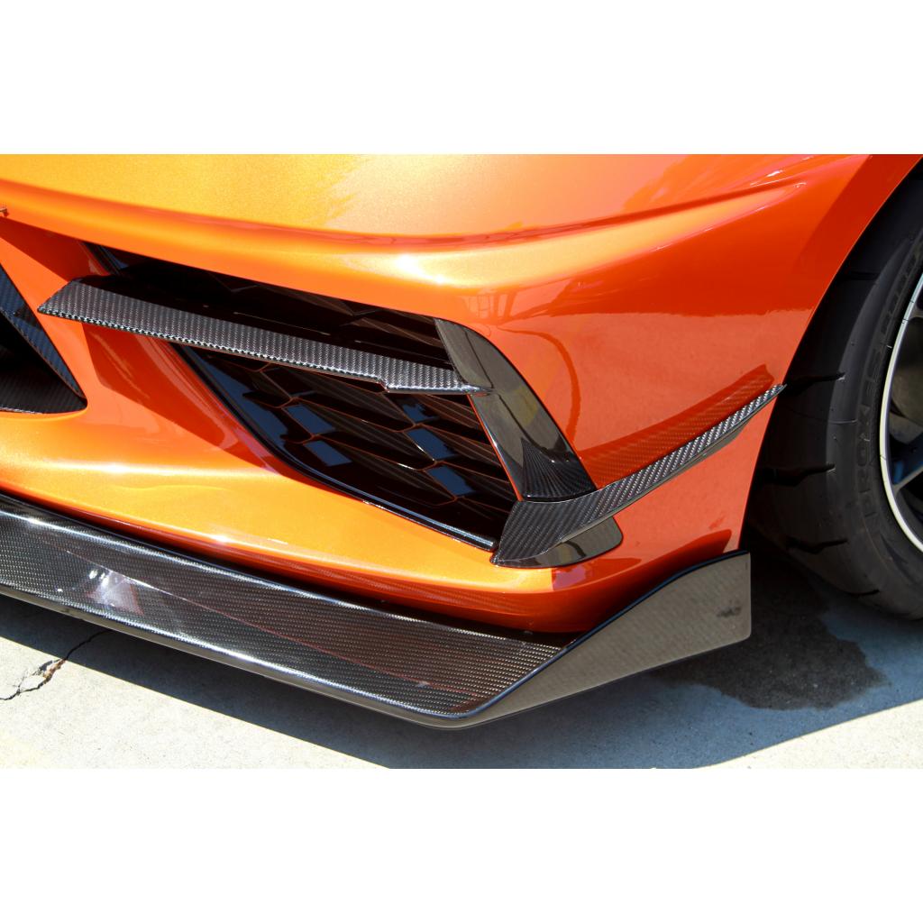 APR PERFORMANCE CARBON FIBRE C8 FRONT BUMPER CANARDS